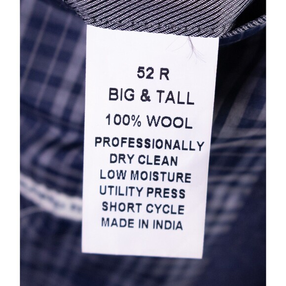 Jos A Bank 1905 Solid Blue Sz 52R/S Sport Coat Jacket Blazer Two Button Wool - Picture 11 of 13